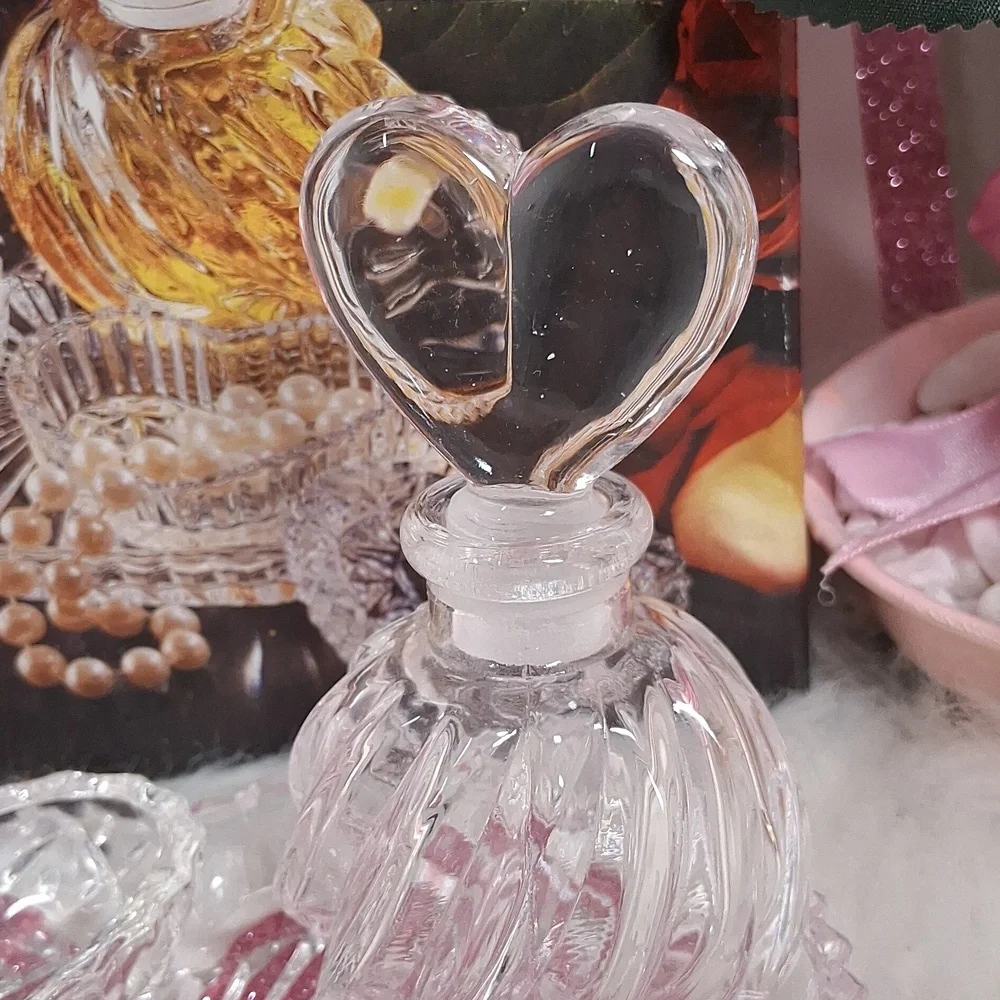 VANITY SET Glass 4 Pc Set New